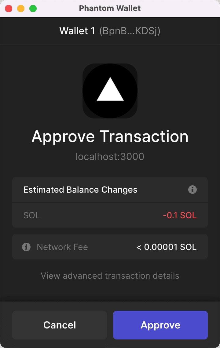 wallet transaction approval prompt