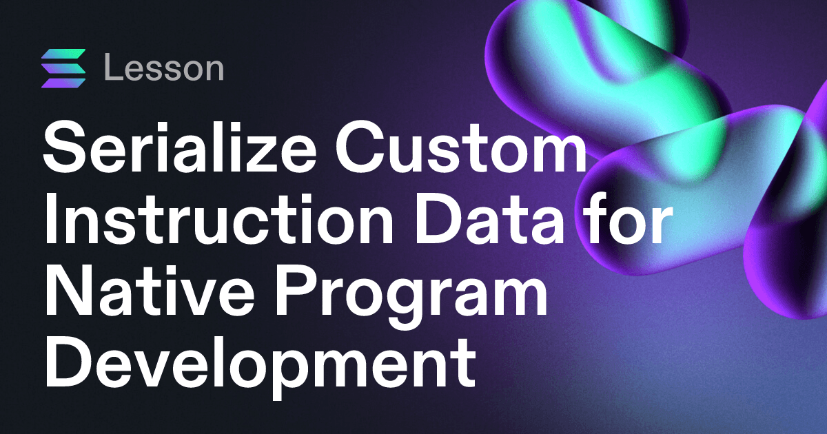 Serialize Custom Instruction Data for Native Program Development